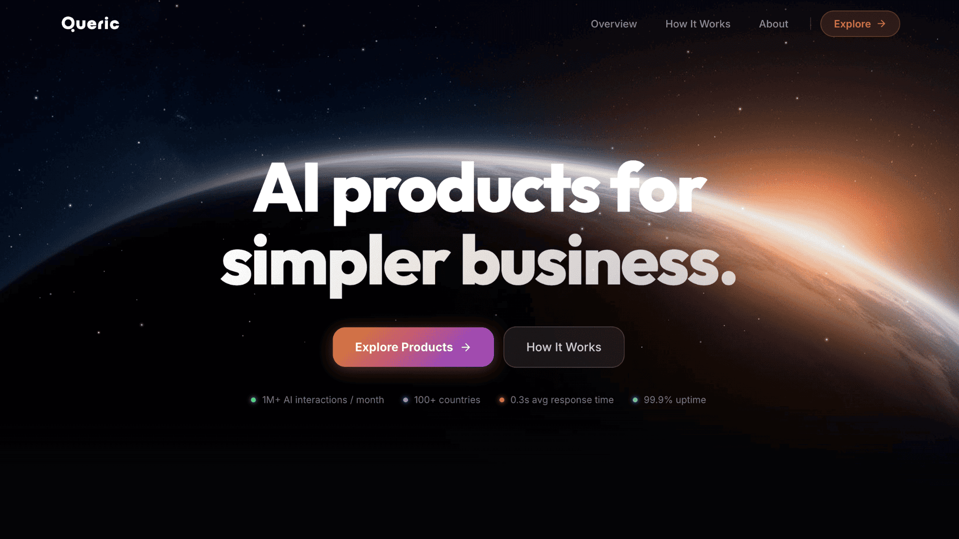 Queric AI platform interface